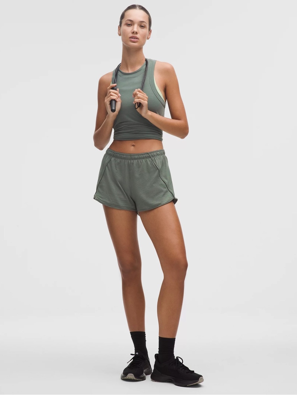 lululemon Olive Green Swiftly Mid-Rise 3” Shorts 8